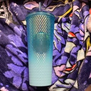 Starbucks blue ombré studded cup